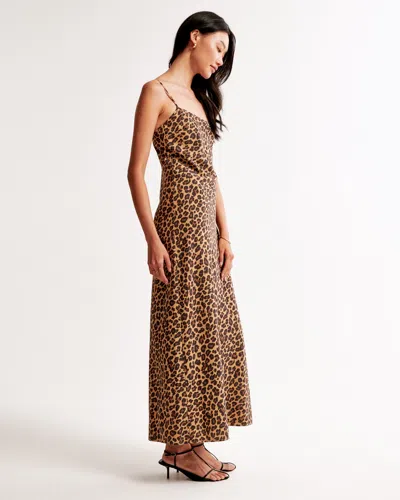 Abercrombie & Fitch The A&f Julia Slip Maxi Dress In Brown