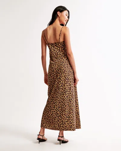 Abercrombie & Fitch The A&f Julia Slip Maxi Dress In Brown