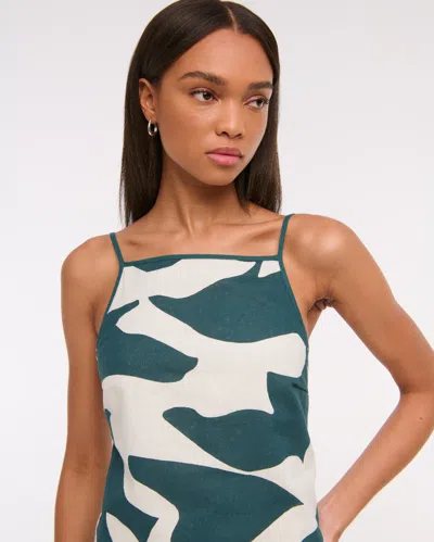 Abercrombie & Fitch Linen-blend Apron Mini Dress