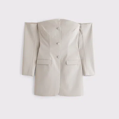 Abercrombie & Fitch The A&f Mara Off-the-shoulder Mini Dress In Gray