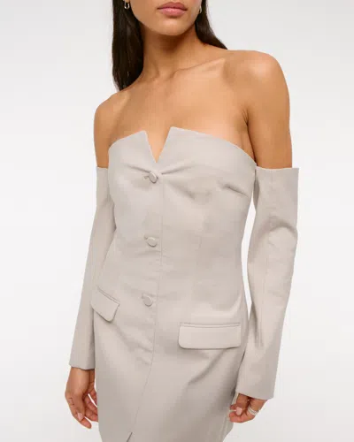 Abercrombie & Fitch The A&f Mara Off-the-shoulder Mini Dress In Gray