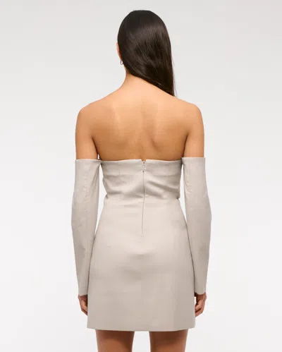 Abercrombie & Fitch The A&f Mara Off-the-shoulder Mini Dress In Gray