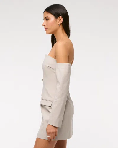 Abercrombie & Fitch The A&f Mara Off-the-shoulder Mini Dress In Gray