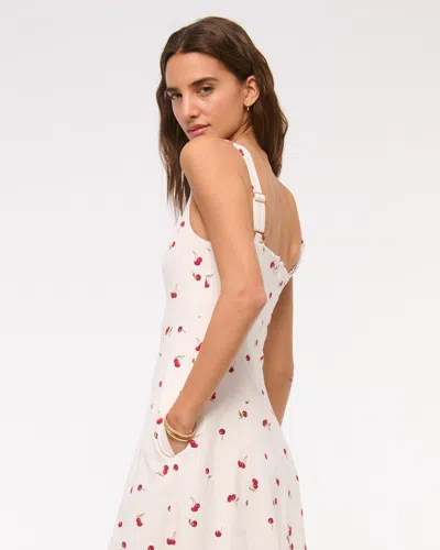 Abercrombie & Fitch The A&f Mila Stretch Midi Dress In Red