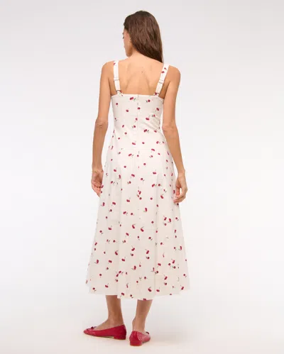 Abercrombie & Fitch The A&f Mila Stretch Midi Dress In Red