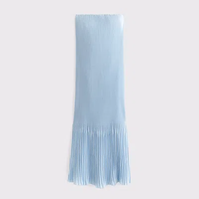 Abercrombie & Fitch The A&f Giselle Pleat Release Midi Dress In Blue