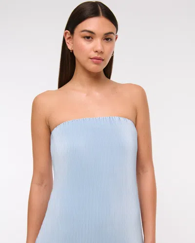 Abercrombie & Fitch The A&f Giselle Pleat Release Midi Dress In Blue