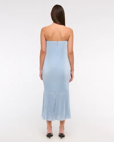 Abercrombie & Fitch The A&f Giselle Pleat Release Midi Dress In Blue