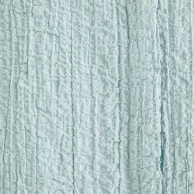 Abercrombie & Fitch Textured Mini Shirt Dress In Blue