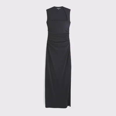 Abercrombie & Fitch The A&f Ava Knit Midi Dress In Black