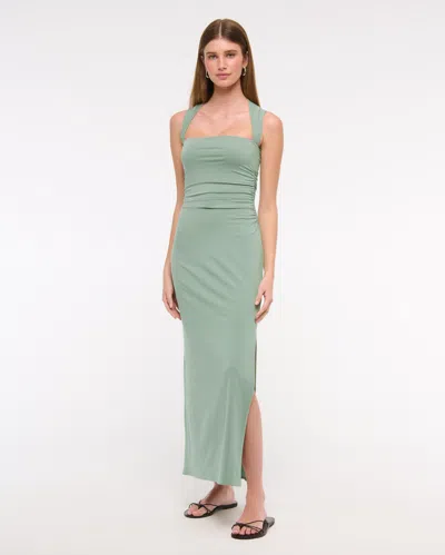 Abercrombie & Fitch The A&f Ava Knit Midi Dress In Green