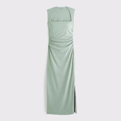 Abercrombie & Fitch The A&f Ava Knit Midi Dress In Green