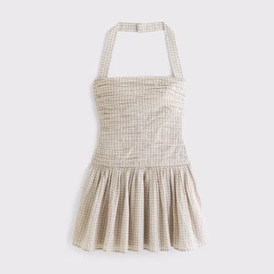 Abercrombie & Fitch The A&f Emerson Drop-waist Mini Dress In Brown