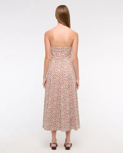 Abercrombie & Fitch The A&f Mila Strapless Midi Dress In White