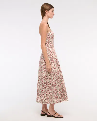 Abercrombie & Fitch The A&f Mila Strapless Midi Dress In White