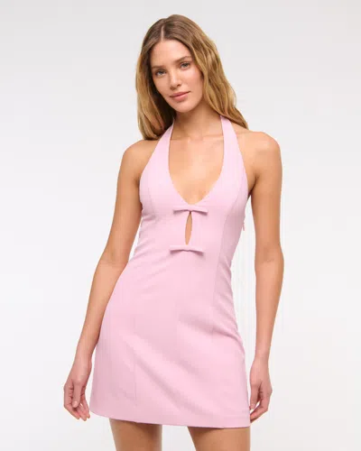 Abercrombie & Fitch Halter Bow-front Skort In Pink