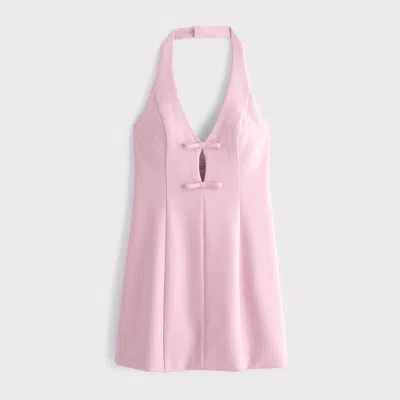 Abercrombie & Fitch Halter Bow-front Skort In Pink