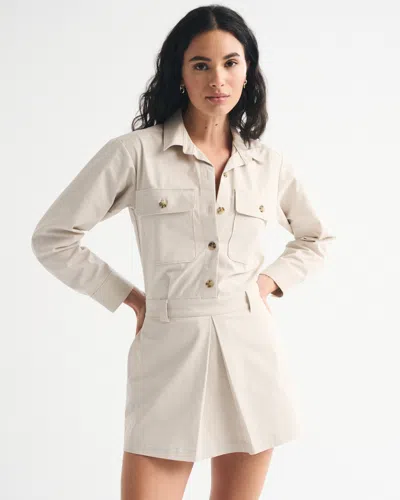 Abercrombie & Fitch Utility Skort In Neutral