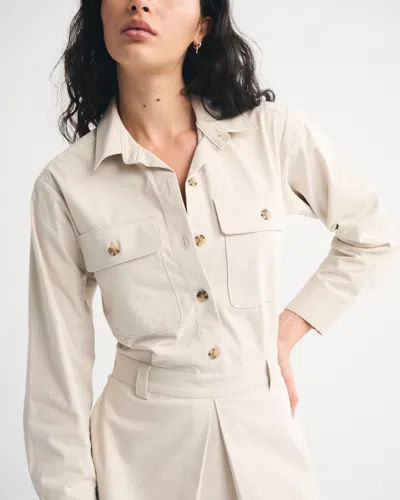 Abercrombie & Fitch Utility Skort In Neutral