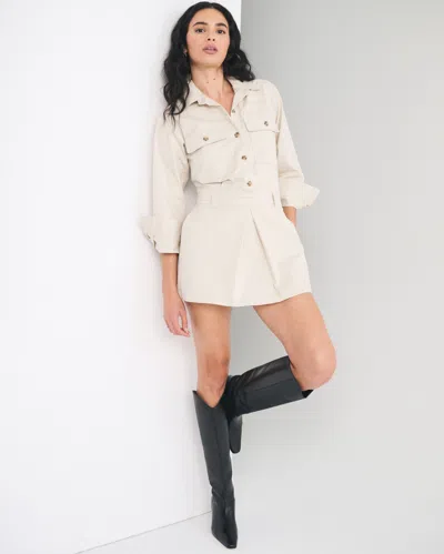 Abercrombie & Fitch Utility Skort In Neutral