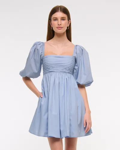 Abercrombie & Fitch The A&f Emerson Poplin Puff Sleeve Mini Dress