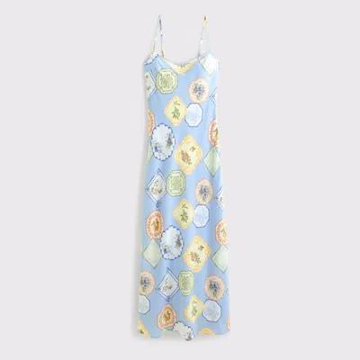 Abercrombie & Fitch The A&f Julia Slip Maxi Dress In Blue