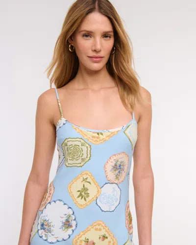 Abercrombie & Fitch The A&f Julia Slip Maxi Dress In Blue