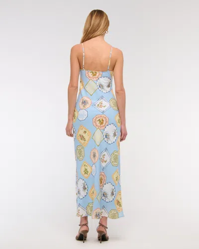 Abercrombie & Fitch The A&f Julia Slip Maxi Dress In Blue