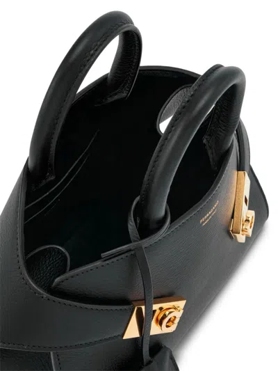 Ferragamo Black Hug Soft Mini Leather Handbag