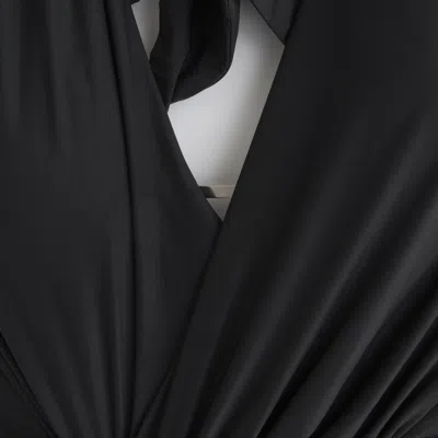 Abercrombie & Fitch Knot-front Maxi Dress In Black