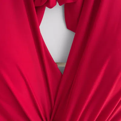 Abercrombie & Fitch Knot-front Maxi Dress In Red