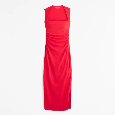 Abercrombie & Fitch The A&f Ava Knit Maxi Dress In Red