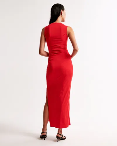 Abercrombie & Fitch The A&f Ava Knit Maxi Dress In Red
