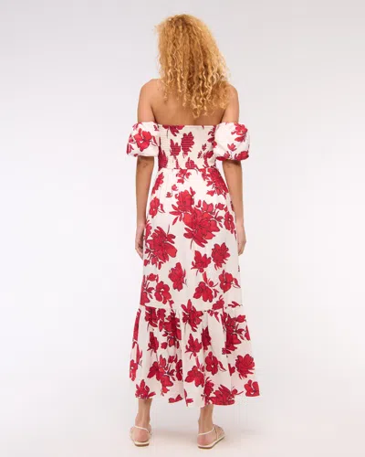 Abercrombie & Fitch The A&f Emerson Off-the-shoulder Maxi Dress In Multi