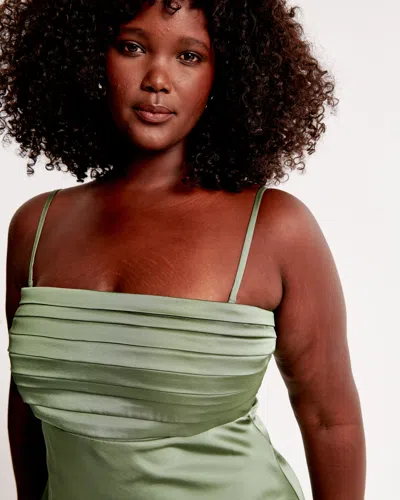 Abercrombie & Fitch The A&f Emerson Strapless Slim Maxi Dress In Green