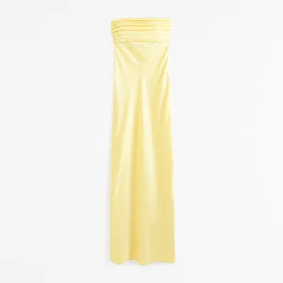 Abercrombie & Fitch The A&f Emerson Strapless Slim Maxi Dress In Yellow