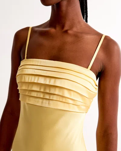 Abercrombie & Fitch The A&f Emerson Strapless Slim Maxi Dress In Yellow
