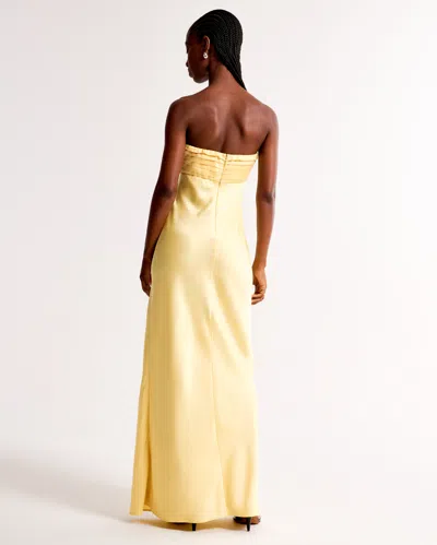 Abercrombie & Fitch The A&f Emerson Strapless Slim Maxi Dress In Yellow