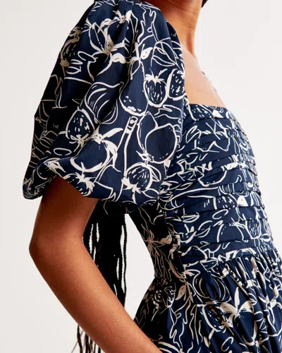 Abercrombie & Fitch The A&f Emerson Poplin Puff Sleeve Midi Dress