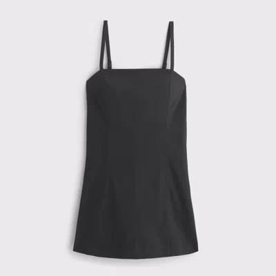 Abercrombie & Fitch Seamed Stretch Skort In Black