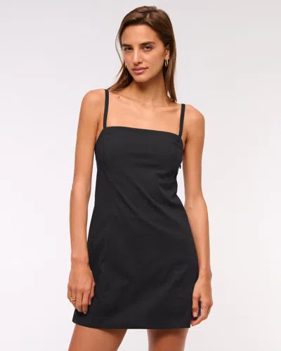 Abercrombie & Fitch Seamed Stretch Skort In Black