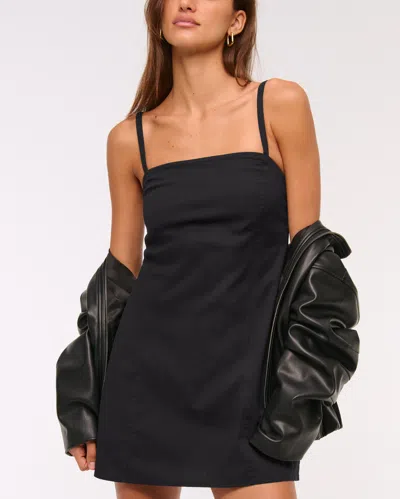 Abercrombie & Fitch Seamed Stretch Skort In Black