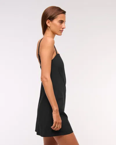 Abercrombie & Fitch Seamed Stretch Skort In Black