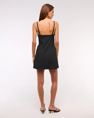 Abercrombie & Fitch Seamed Stretch Skort In Black