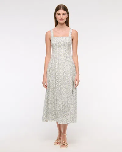 Abercrombie & Fitch The A&f Mila Stretch Midi Dress In Blue