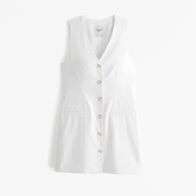 Abercrombie & Fitch The A&f Mara Linen-blend Vest Mini Dress In Multi