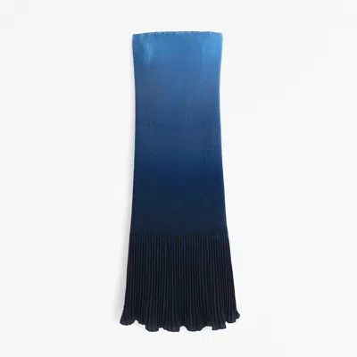 Abercrombie & Fitch The A&f Giselle Pleat Release Midi Dress In Blue