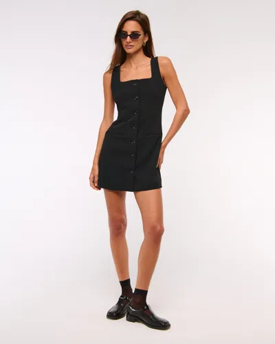 Abercrombie & Fitch The A&f Mara Squareneck Vest Mini Dress In Black