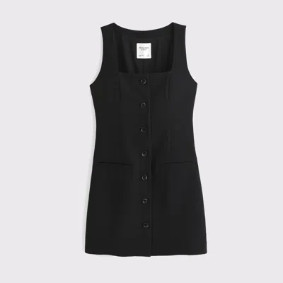 Abercrombie & Fitch The A&f Mara Squareneck Vest Mini Dress In Black