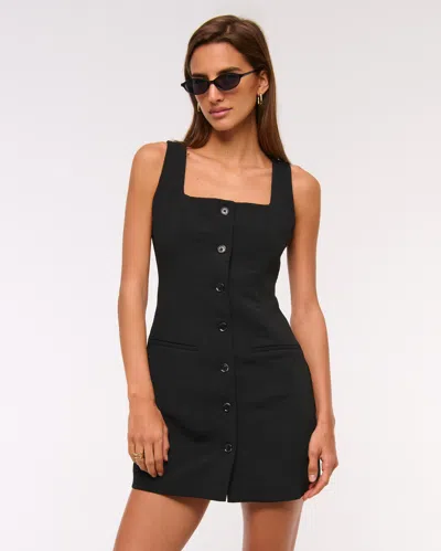 Abercrombie & Fitch The A&f Mara Squareneck Vest Mini Dress In Black